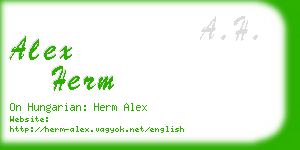 alex herm business card